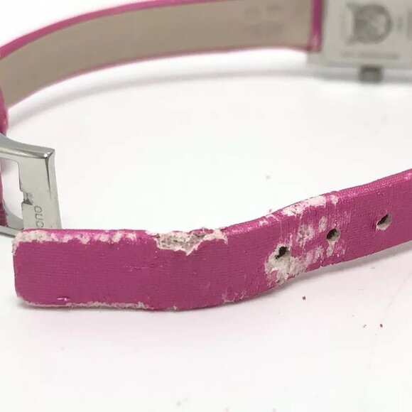 GUCCI Pink Shell Quartz Wristwatch Watch Wristwatch SS Silver/pink - Picture 11 of 12